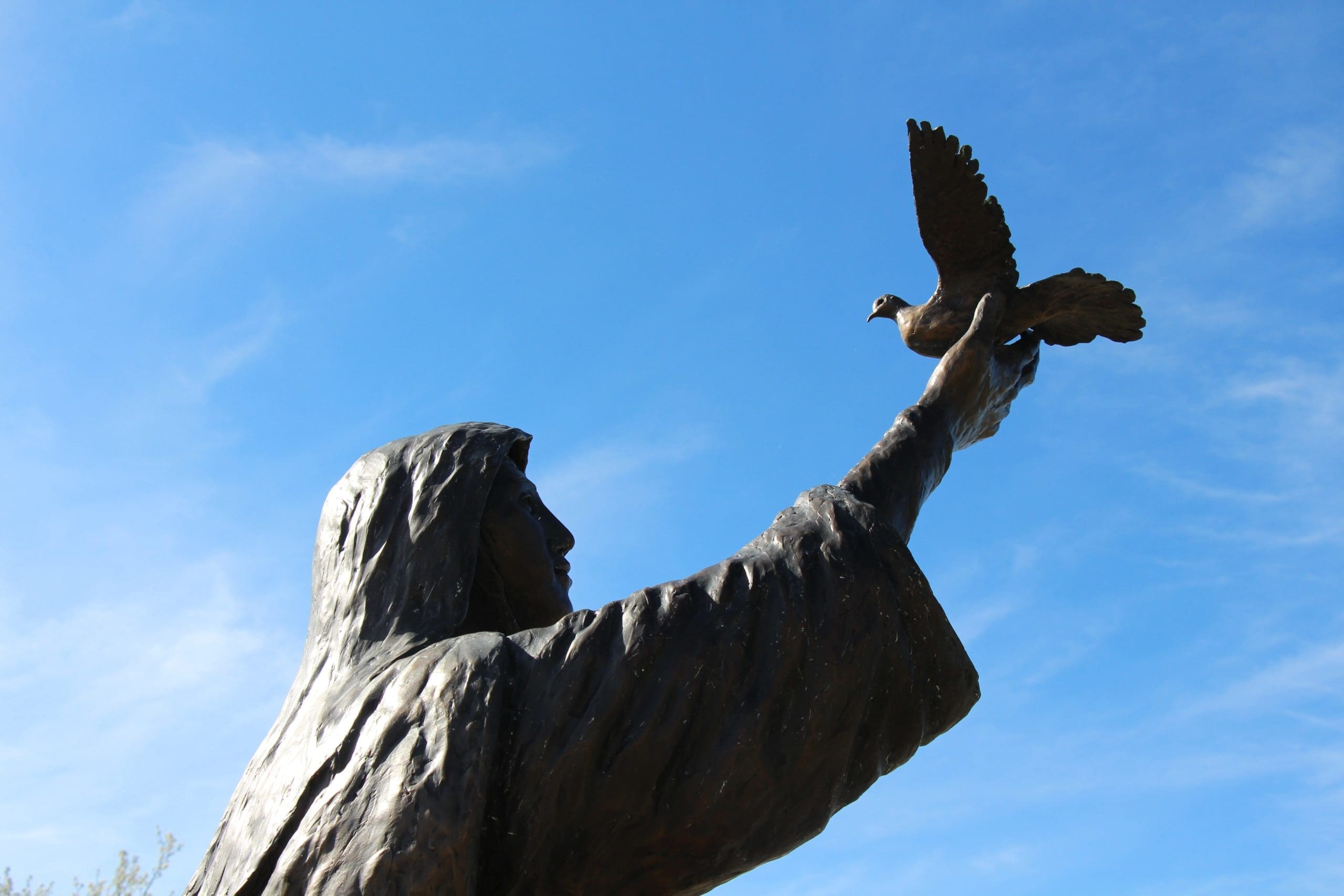 Close up of the statue of St. Teresa of Avila